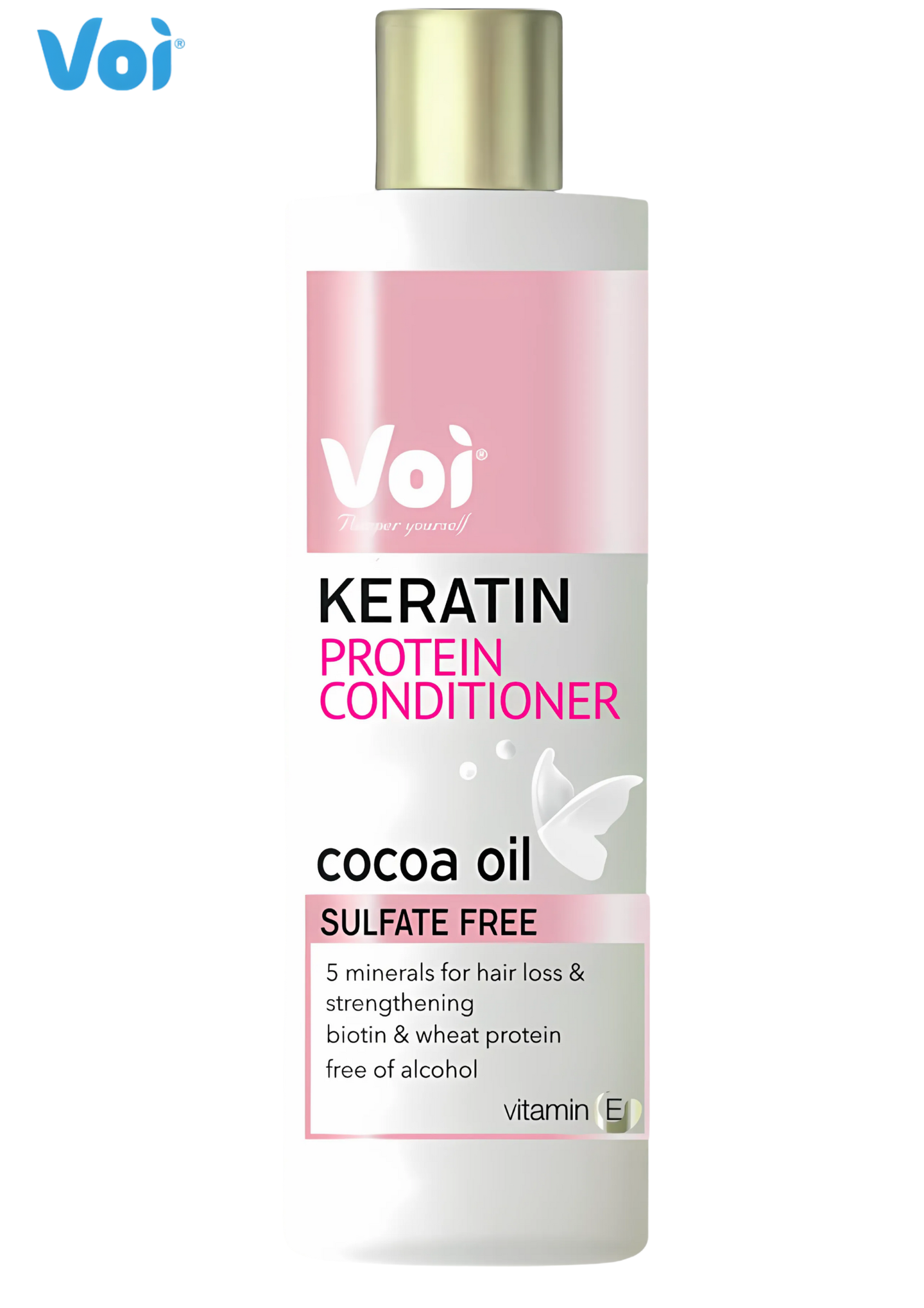 Voi - Keratin Hair Conditioner - Cocoa Oil (Sulfate Free) - Hair Loss & Strengthening (400ml)