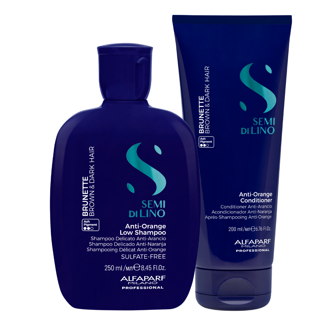 Semi Di Lino: Anti-Orange Shampoo & Conditioner (For Brunette, Brown & Dark Hair)