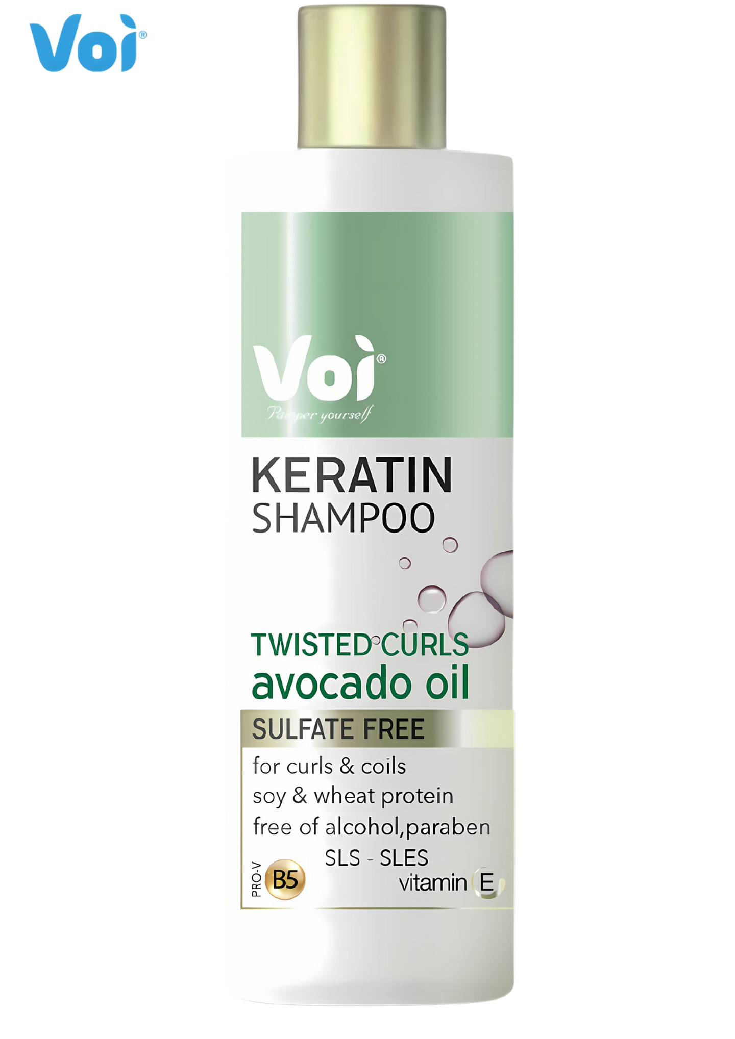 Voi - Keratin Shampoo - Avocado Oil (Sulfate Free) (400ml)